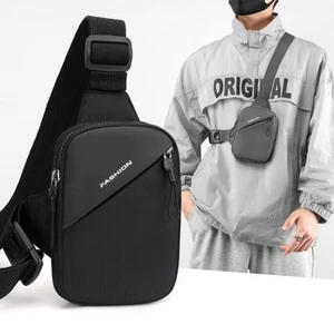 Men Shoulder Chest Bag Fashion Sling Crossbody Bag for Male Casual Nylon - Picture 1 of 15