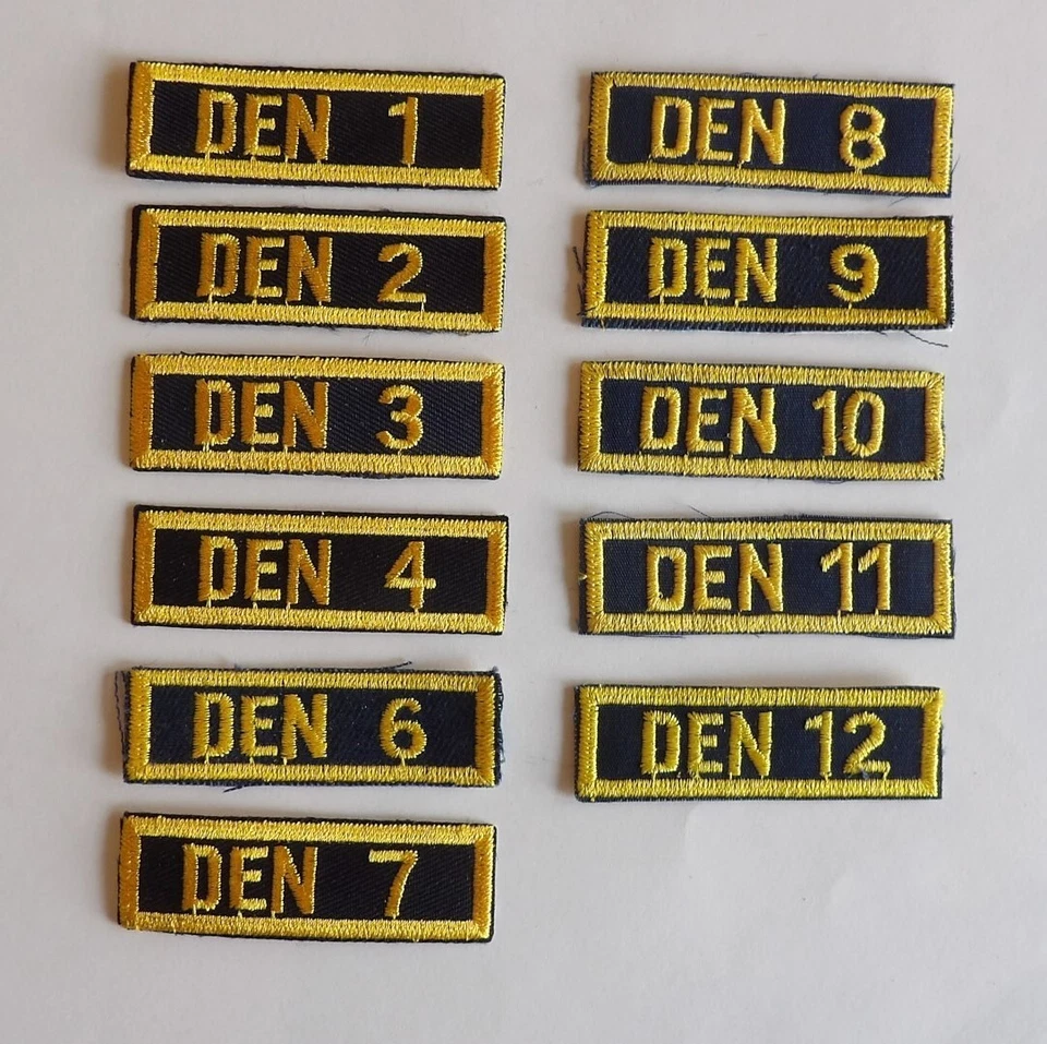 Boy Cub Scout Den Number Patches Your Choice of Number & Quantity - Image 1 of 1