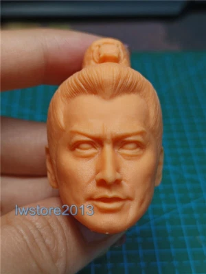 Cabeza esculpida tallada para figura de acción masculina de 12 pulgadas 1:6 Zhan Zhao Kenny Ho juguete corporal Foto 1 de 4