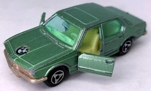 1979-1980 Majorette 256 BMW 733 Light Green with BMW Decal on bonnet - Foto 1 di 3