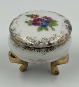 Vintage Japan Porcelain Trinket Box 3-Foot -2 Inch Size - Picture 1 of 5