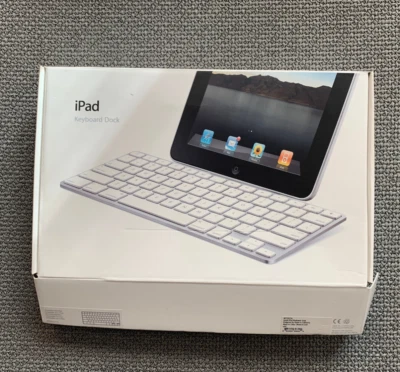 APPLE IPAD KEYBOARD DOCK WHITE & SILVER NUOVA - Immagine 1 di 4