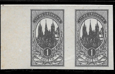 1921 LITWA SRODKOWA CENTRAL LITHUANIA SC#35 MNG St.Anne's Church VILNIUS🔥PROOF - Image 1 of 2