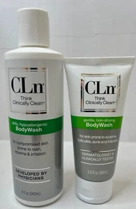 CLn Gentle Daily Body Wash for Eczema, Folliculitis, Acne Lot X2  New & Sealed - Picture 1 of 9