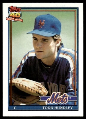 1991 Topps #457 Todd Hundley New York Mets - Image 1 of 2