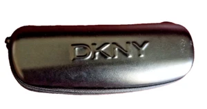 DKNY Eyeglass Case Semi-Hard With Zip Opening Black W/ Logo 6.5" x 2.5" x 1.75"H - Picture 1 of 3