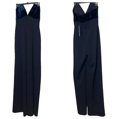 Jay Godfrey темно-синий без рукавов комбинезон бархат акваланга креп размер 4 Gothic - Изображение 1 из 4