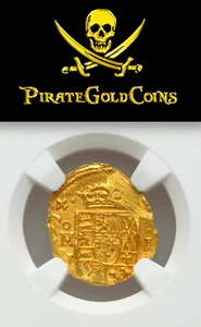 MEXICO ESCUDO 1714 “1715 FLEET SHIPWRECK" NGC 64 PIRATE GOLD COINS TREASURE COB - Picture 1 of 12