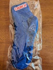 CRUNCH CANDY NOVELTY BLUE FUZZY GRIPPER ANKLE SOCKS NEW (1 Pair) - Picture 1 of 1
