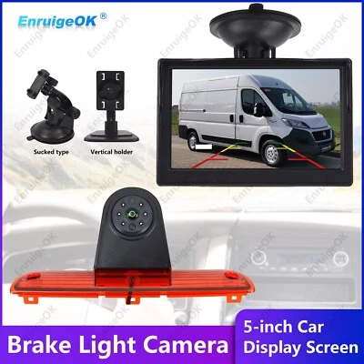 5" Monitor & Brake Light Reversing Camera for Peugeot Boxer Citroen Relay - Image 1 of 4