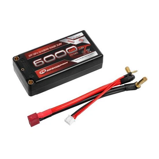Robitronic LiPo HV Shorty 6000mAh 2S 100C 5mm Buchse / R05267 - Bild 1 von 1