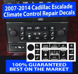 07-14 Cadillac CLIMATE CONTROL BUTTON REPAIR RESTORATION DECALS STICKERS - Picture 1 of 1