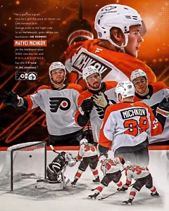 Foto Matvei Michkov Shootout GWG vs Jets Philadelphia Flyers 8x10 NHL Hockey - Foto 1 di 1