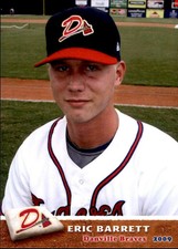 2009 Danville Braves Grandstand #4 Eric Barrett Marion Illinois IL Baseball Card