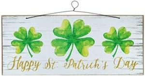 Feliz Día de San Patricio Trébol Madera Pared Decoración Hogar Decoración Hogar Regalo de Vacaciones - Imagen 1 de 3