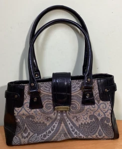 Liz Claiborne Women's Multi-color Paisley Double Handle Small Shoulder Purse Bag - Picture 1 of 16