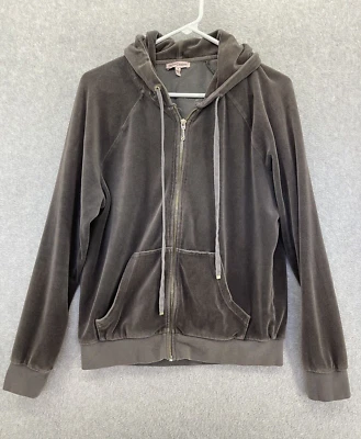 Женская велюровая спортивная куртка Juicy Coutour винтажная толстовка с капюшоном на молнии 90-х средний размер - Изображение 1 из 4