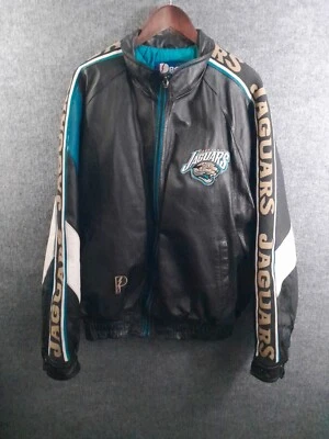 Vintage Jacksonville Jaguars Jacket Mens XL Brown Leather Sports Football NFL - Image 1 of 4