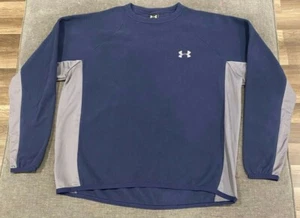 UNDER ARMOUR Sudadera HOMBRE MEDIANA M Azul Marino/Gris Camisa Manga Larga UA Para Hombres - Imagen 1 de 6