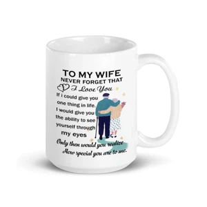 Husband and Wife Gift, Valentine Gift for Wife Lovers Girlfriend, Unique Tea Cup - Picture 1 of 8