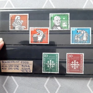 Bund Deutschland Briefmarken 1956 Komplett Sätze Mi.nr.235-236,243-246 Selten+🎁 - Bild 1 von 3