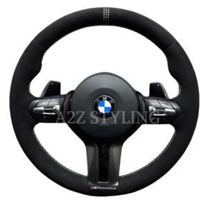 BMW F30 F32 F36 F20 F22 F15 M SPORT STEERING WHEEL SHIFT PADDLE LASER STRIPE OEM - Picture 1 of 8