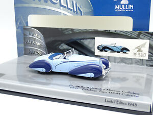 Minichamps 1/43 - Delahaye Type 135 M Cabriolet The Mullin 1937 Bleu