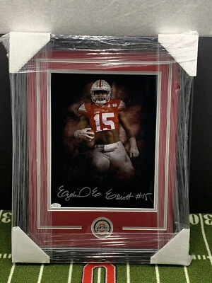 EZEQUIEL ELLIOTT FIRMADO OHIO ESTADO ENMARCADO 11x14 JSA Testigo Dallas Cowboys 814 Foto 1 de 3