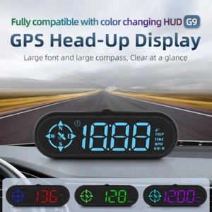 HUD Auto GPS Tacho Head Up Display KMH MPH Digital Meter Übergeschwindigkeit Alarm UK - Bild 1 von 9