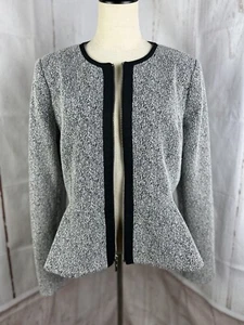 Chaqueta Blazer DKNY Mujer Elegante Cremallera Completa, Gris Talla 12 - Imagen 1 de 8