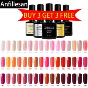Anfillesan Gel Nails Soak Off UV LED Top & Base Coats Nail Lacquer Manicure 10ml