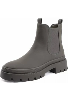 EETTARO Women's Low Heel Chelsea Boots Round Toe Elastic Ankle Boots SZ-9 - Picture 1 of 5