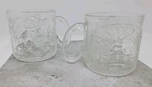 McDONALDS 2 Set BATMAN FOREVER The Riddler Glass Mug Cup 1995 Vintage DC Comics - Picture 1 of 22