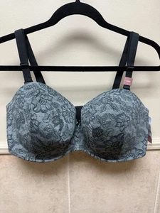 Cacique Boost Multi-Way Strapless Gray Bra. Womens. Sz 42DD. NWT - Picture 1 of 18