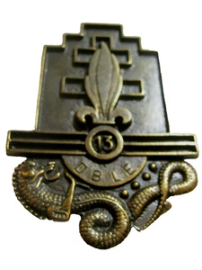 ANCIENNE PLAQUE EN BRONZE INFANTERIE LEGION ETRANGERE 13° DBLE DJIBOUTI - Picture 1 of 2