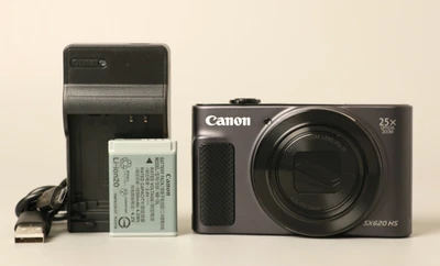 Canon PowerShot SX620 HS 20.2MP Digital Compact Camera Black Near Mint - Image 1 of 4