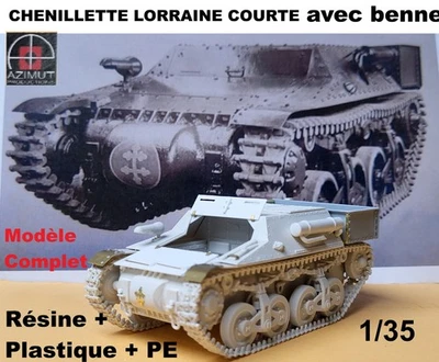 MAQUETTE COMPLETE CHENILLETTE LORRAINE COURTE BENNE BASCULE- 1:35 - AZIMUT/PERSO - Photo 1/4