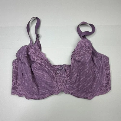 Sujetador Chantelle Rive Gauche 34DDDD con aros púrpura tazas sin forro ajustable 32810 Foto 1 de 4