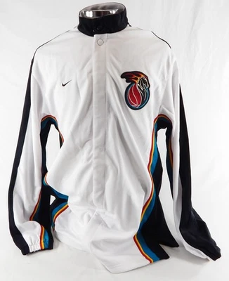 1998-99 Detroit Pistons Game Issued White Warm Up Jacket XL 682 - Image 1 of 4