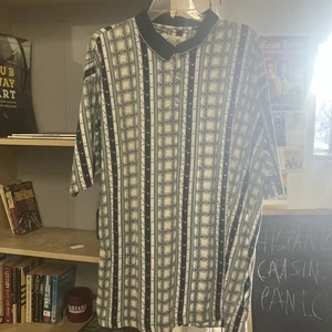 Camisa Polo De Colección Eslabones Golf Abstracto Patrón Geométrico Club Ball Rara Hombres XXL - Imagen 1 de 6