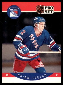 1990-91 Pro Set #201 Brian Leetch New York Rangers - Picture 1 of 2