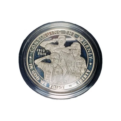 2010 Boy Scouts Silver Dollar Proof Coins US Mint, 90% Silver - Image 1 of 4