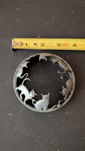Yankee Candle Illuma Deckel Metall Topper Katzen spielen - Bild 1 von 2