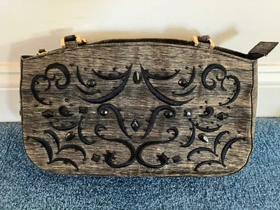 Bolso de Mano J Renee - Con Cuentas/Bordado - Bandolera, Hombro, Bolso sin Mano - Negro/Dorado Foto 1 de 4