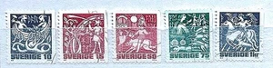 SWEDEN THOR ODIN... VIKING MYTHOLOGY full VFU set (5) 1981 #1346-50 - Picture 1 of 1