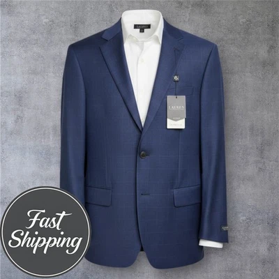 Ralph Lauren Men's 38S Navy Wool Blazer Sport Coat 2-Button Jacket Single Vent - Image 1 of 4