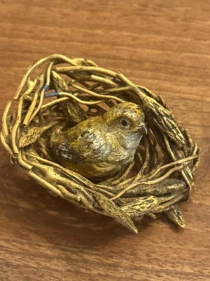 Oisillon Dans Son Nid - Bronze De Vienne - XIX Eme Siècle - Non Signé - Photo 1/4