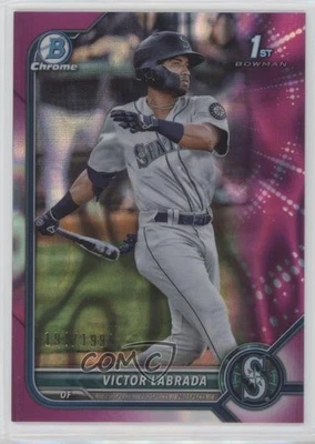 2022 Bowman Chrome Prospects Fuchsia Lava Refractor /199 Victor Labrada #BCP-150 - Image 1 of 2