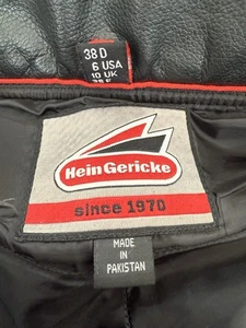 Hein Gericke Ladies Leather Motorcycle Trousers Size 10 Uk - Picture 1 of 4