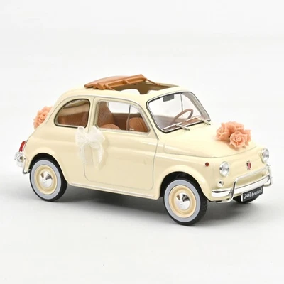 * FIAT 500 L 1968 Voiture blanc ivoire mariage wedding car - 1/18 NOREV 187780 - Photo 1/4